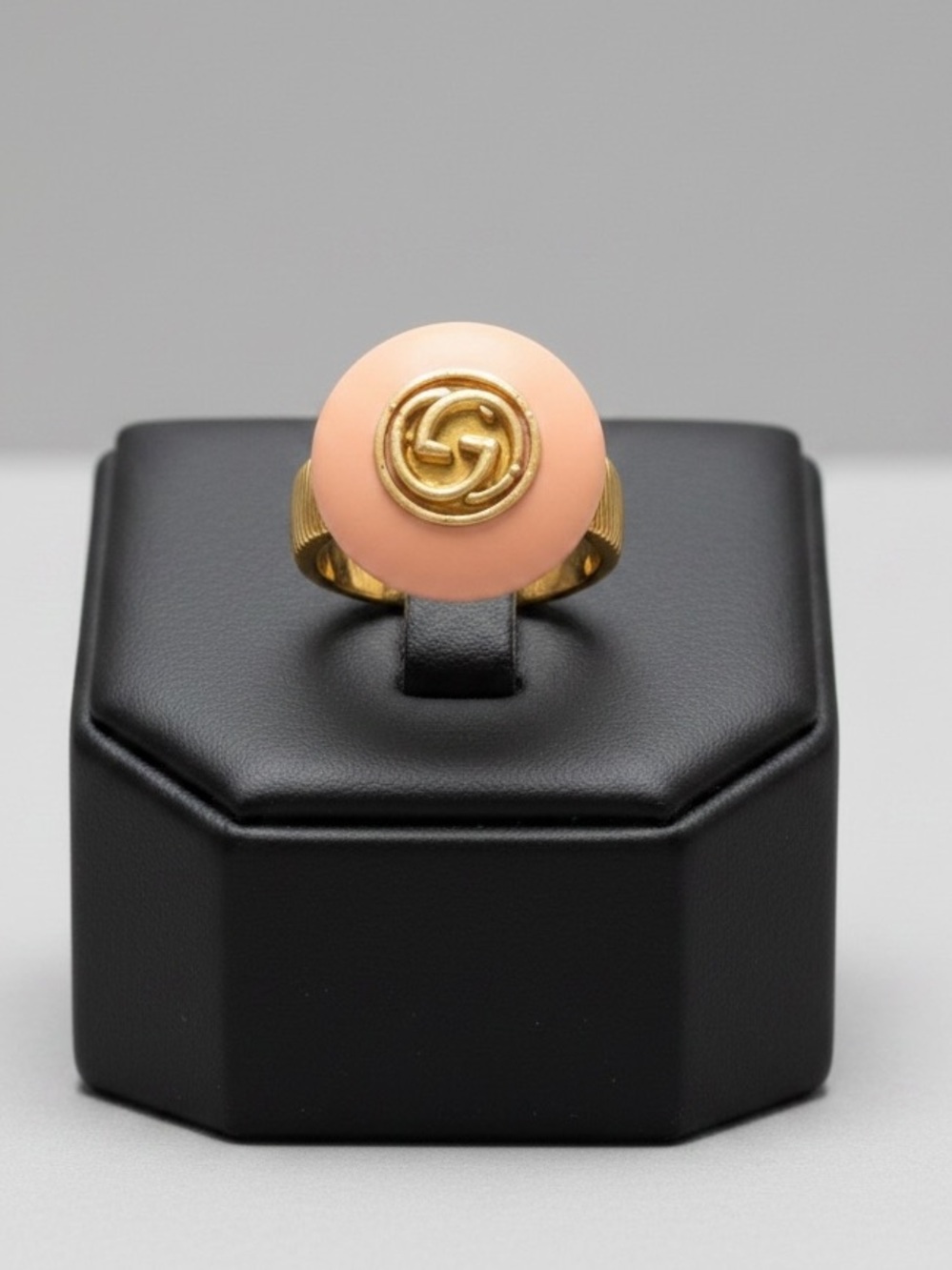 Upcycled Gucci GG  Button Cocktail Ring